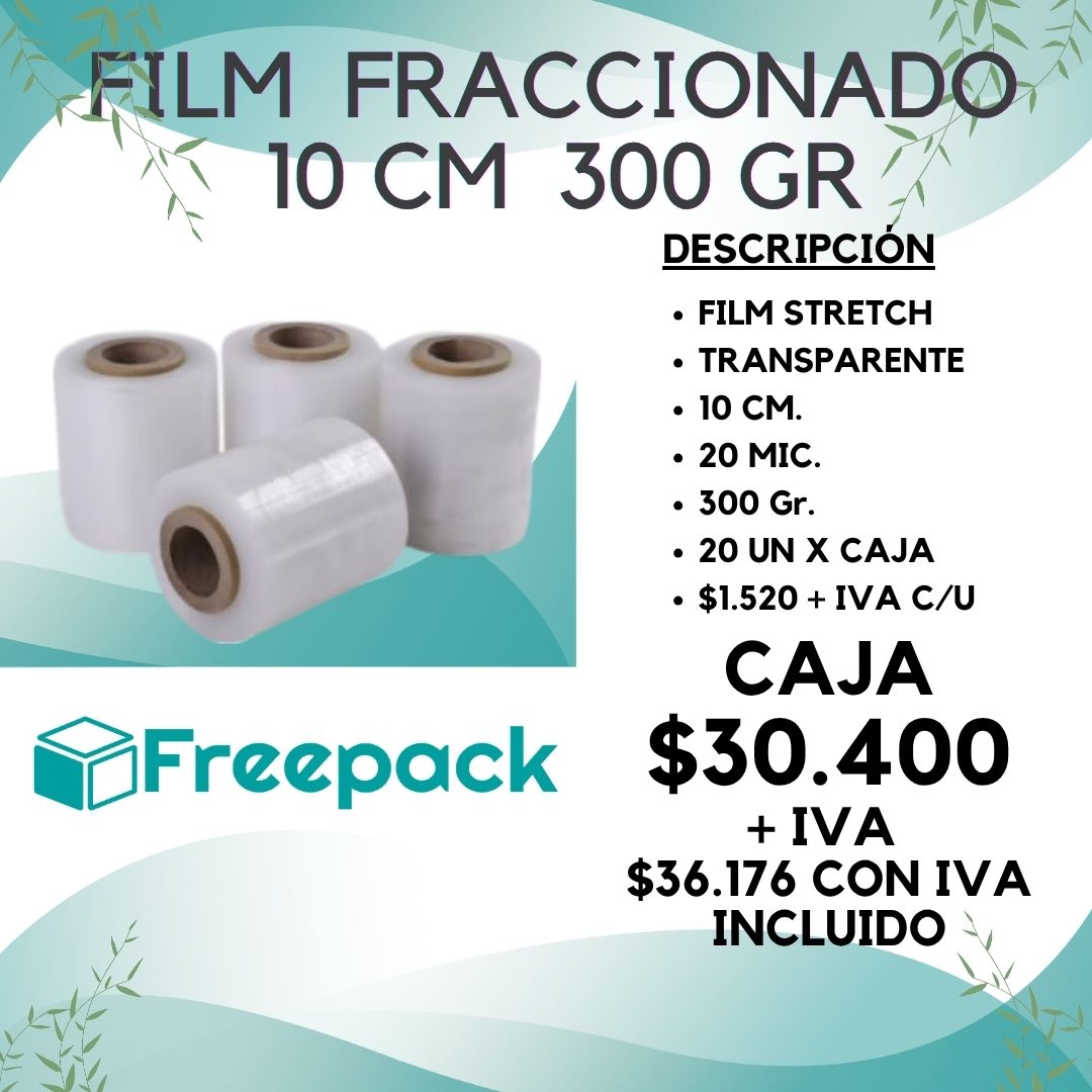 FILM STRETCH FRACCIONADO 10CM